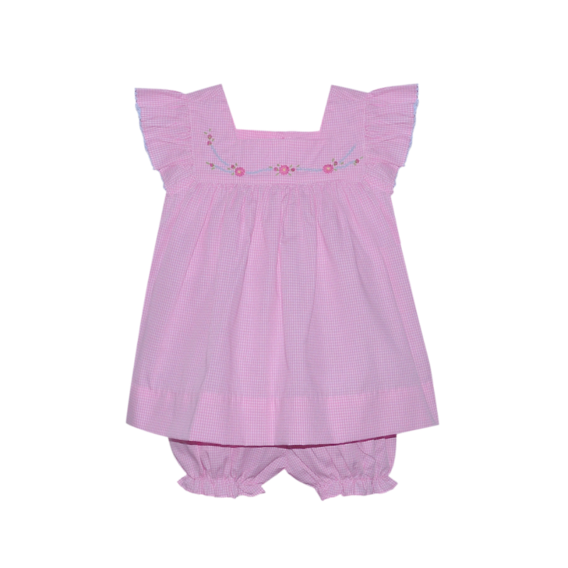 REMEMBER NGUYEN PINK CELIA MAE BLOOMER SET