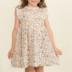 MAKEMAKE ORGANICS FLUTTER DRESS - SUMMER GARDEN