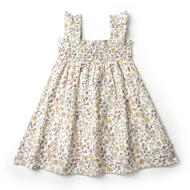 MAKEMAKE ORGANICS SMOCKED SUNDRESS - WILD MEADOW