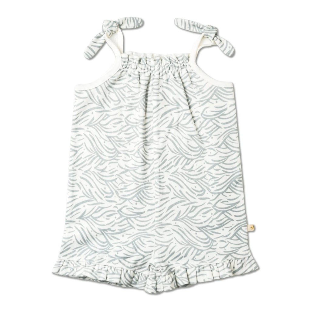 MAKEMAKE ORGANICS RUFFLE JUMPSUIT - WAVES
