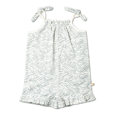 MAKEMAKE ORGANICS RUFFLE JUMPSUIT - WAVES