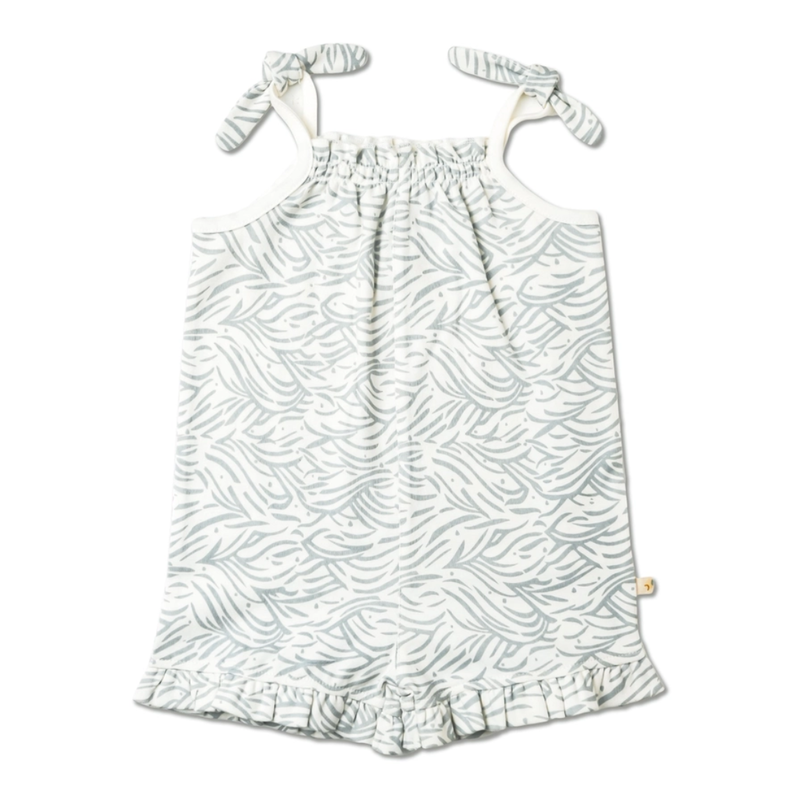 MAKEMAKE ORGANICS RUFFLE JUMPSUIT - WAVES