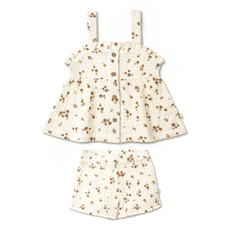 MAKEMAKE ORGANICS PEPLUM TOP & SHORTS SET - BOHEMIA
