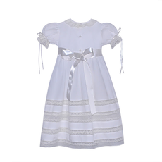 PHEONIX N REN WHITE LILY ROSE DRESS W/ECRU LACE