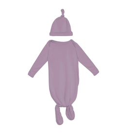 KICKEE PANTS KNOTTED GOWN & HAT SET