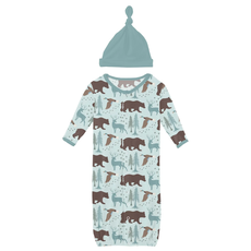 KICKEE PANTS GOWN CONVERTER & KNOT HAT SET