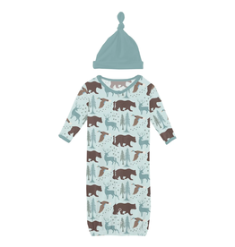 KICKEE PANTS GOWN CONVERTER & KNOT HAT SET