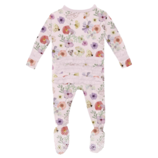 KICKEE PANTS RUFFLE FOOTIE W/2WAY ZIPPER