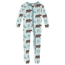 KICKEE PANTS FOOTIE W/2WAY ZIPPER