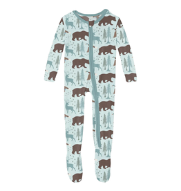 KICKEE PANTS FOOTIE W/2WAY ZIPPER