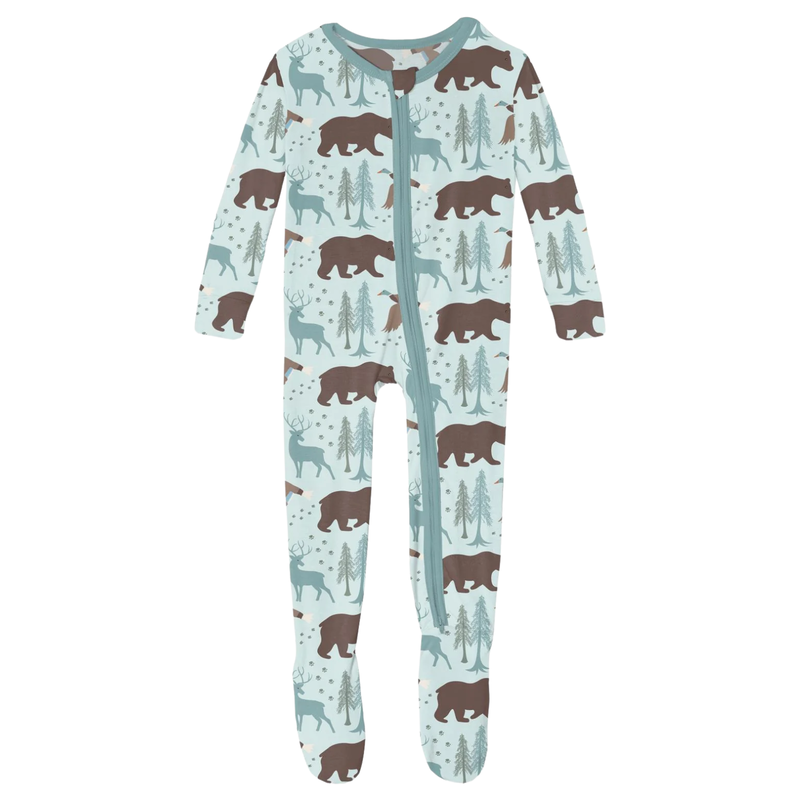 KICKEE PANTS FOOTIE W/2WAY ZIPPER