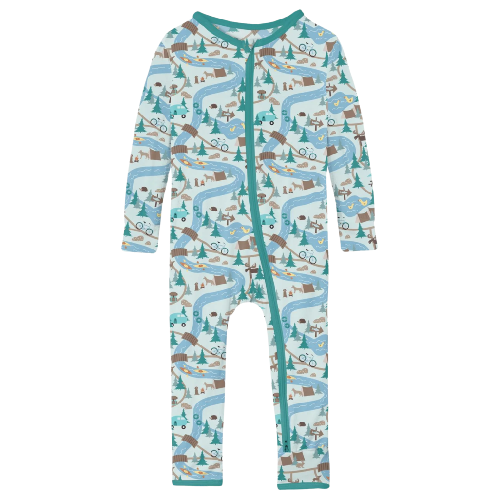 KICKEE PANTS COVERALL W/2WAY ZIPPER