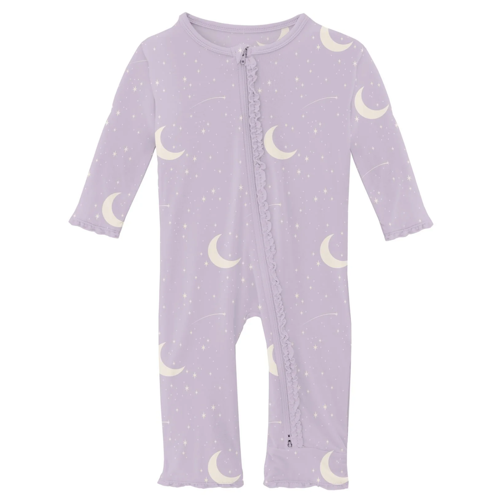 KICKEE PANTS RUFFLE COVERALL W/2WAY ZIPPER