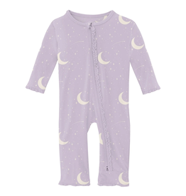 KICKEE PANTS RUFFLE COVERALL W/2WAY ZIPPER