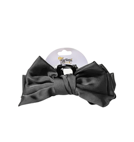 THE DARLING EFFECT SATIN BOW CLAW CLIP-BLACK