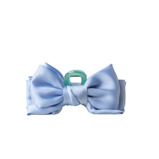 THE DARLING EFFECT SATIN BOW CLAW CLIP-BLUE