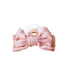 THE DARLING EFFECT SATIN BOW CLAW CLIP-BLUSH