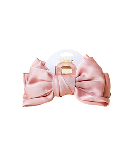 THE DARLING EFFECT SATIN BOW CLAW CLIP-BLUSH
