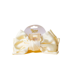 THE DARLING EFFECT SATIN BOW CLAW CLIP-CREAM