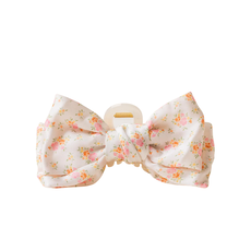 THE DARLING EFFECT SATIN BOW CLAW CLIP-ED CREAM