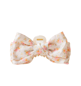 THE DARLING EFFECT SATIN BOW CLAW CLIP-ED CREAM