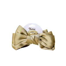THE DARLING EFFECT SATIN BOW CLAW CLIP-GREEN