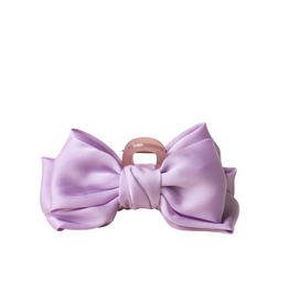 THE DARLING EFFECT SATIN BOW CLAW CLIP-LILAC
