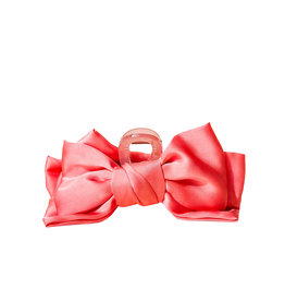 THE DARLING EFFECT SATIN BOW CLAW CLIP-ROSE