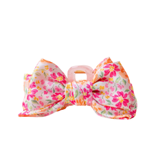 THE DARLING EFFECT SATIN BOW CLAW CLIP-SG PINK