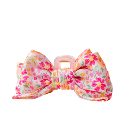 THE DARLING EFFECT SATIN BOW CLAW CLIP-SG PINK