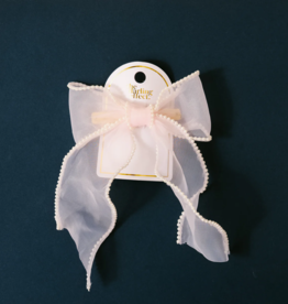 THE DARLING EFFECT SHEER PEARL HAIR BOW-BLUSH