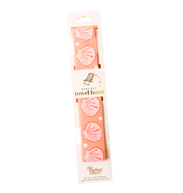 THE DARLING EFFECT STAY PUT TOWEL BAND-SEASHELLS CORAL