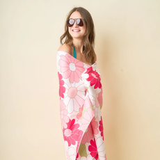 THE DARLING EFFECT XL QUICK DRY TOWEL-DAISY CRAZE HOT PINK