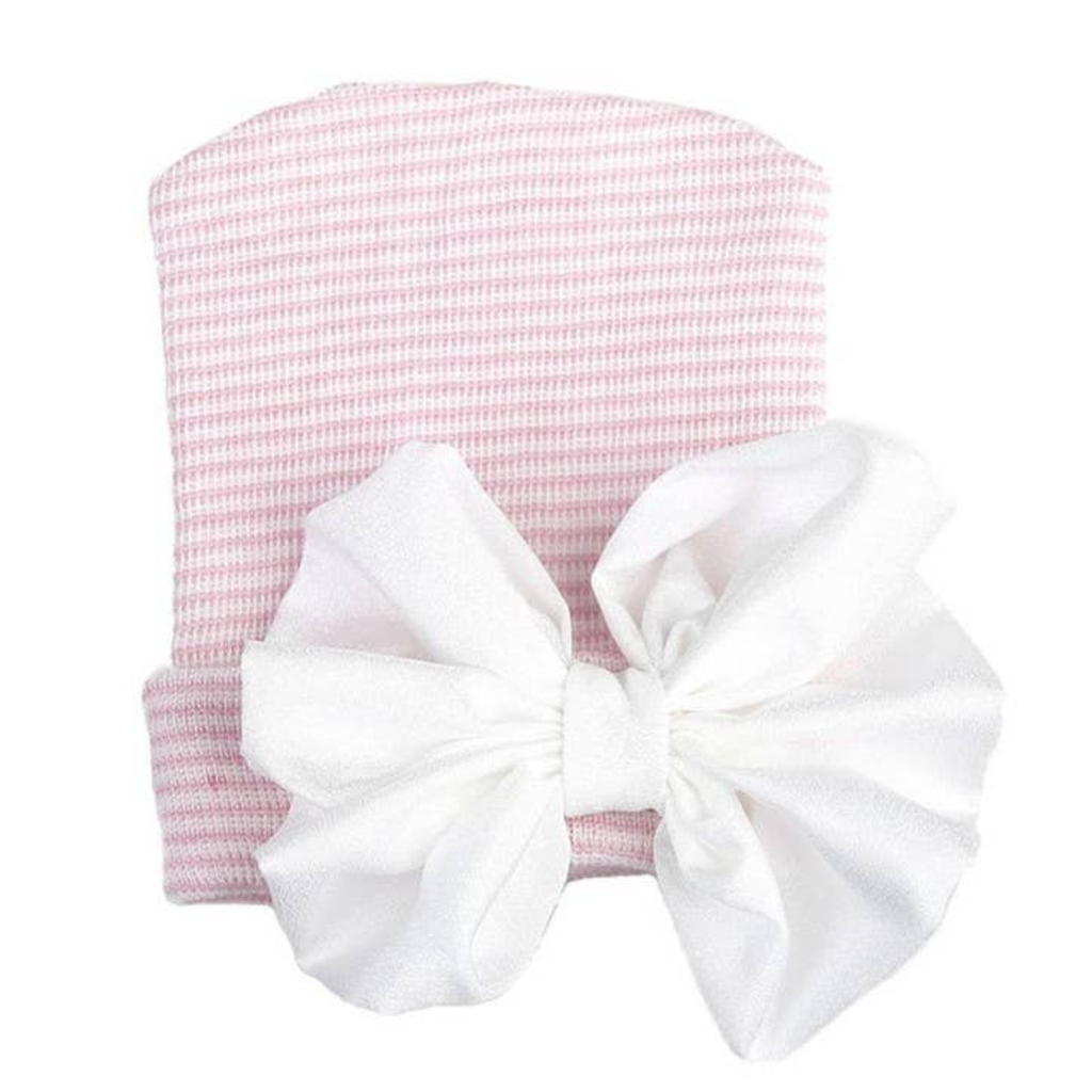 ZSA ZSA & LOLLI SWEET HOSPITAL HAT-PINK W/WHITE BOW
