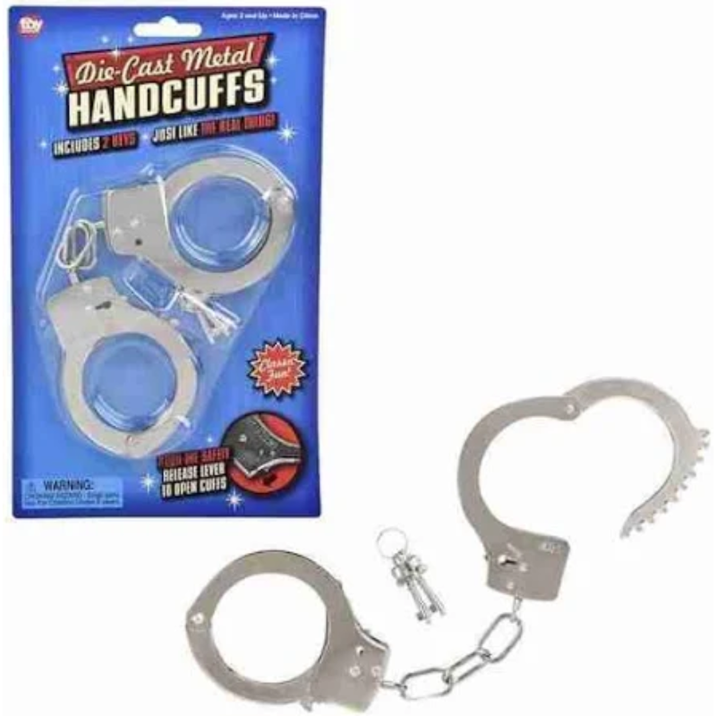 TOY NETWORK DIECAST METAL HANDCUFFS