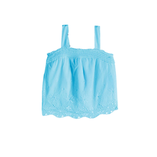 TRACTR SMOCKING TANK W/FLORAL EYELET