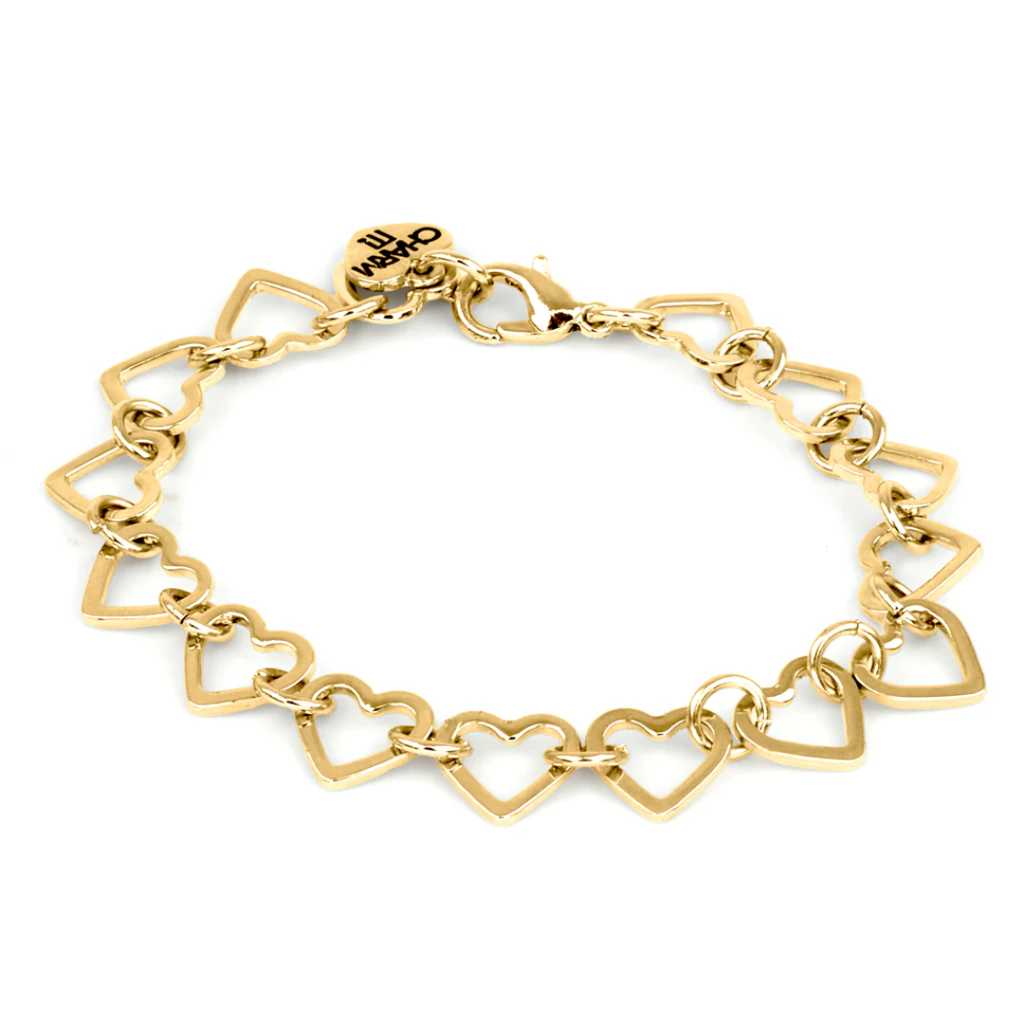 CHARM IT! CHARM IT! GOLD HEART CHAIN BRACELET