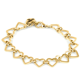 CHARM IT! GOLD HEART CHAIN BRACELET