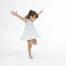 ANGEL DEAR Blue Calico Floral Tank Dress And Bloomer