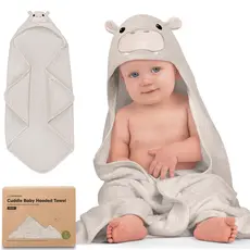 KEABABIES CUDDLE BABY HOODED TOWEL/HIPPO