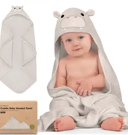 KEABABIES CUDDLE BABY HOODED TOWEL/HIPPO