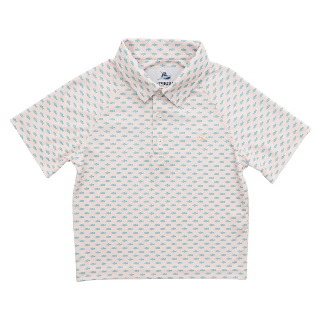 SOUTHBOUND BOYS PRINTED POLO - FISH