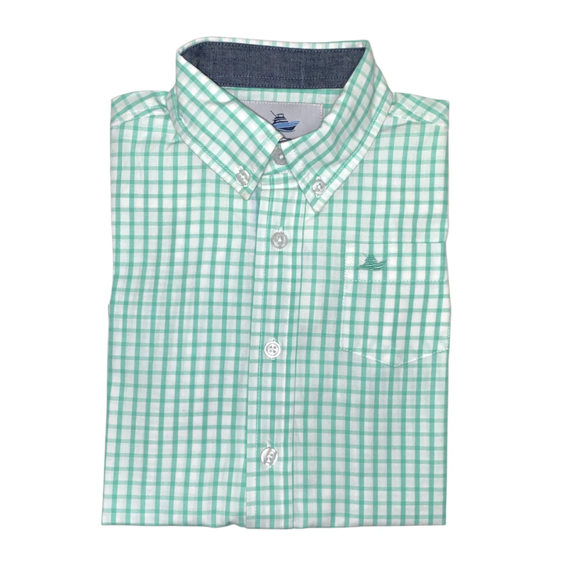 SOUTHBOUND LS DRESS SHIRT - GLASS/WHT