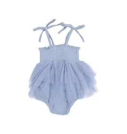 ANGEL DEAR Solid Muslin Dusty Blue Tutu Bubble