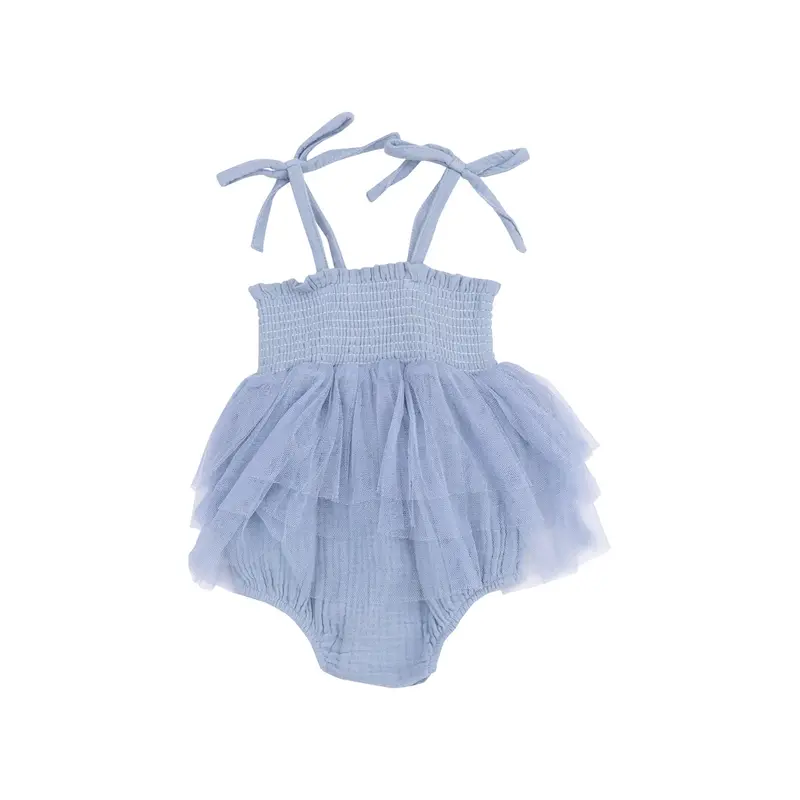 ANGEL DEAR Solid Muslin Dusty Blue Tutu Bubble