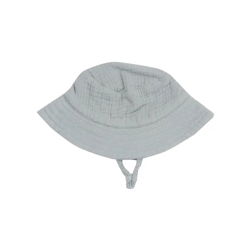 ANGEL DEAR Solid Muslin Slate Gray Bucket Hat