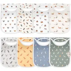 KEABABIES 8-PK HALLO DROOL BIBS/PETS & PAWS