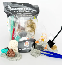 EARTH GROWN KIDDOUGHS DINOSAUR FOSSIL DIG KIDDOUGH PLAY KIT