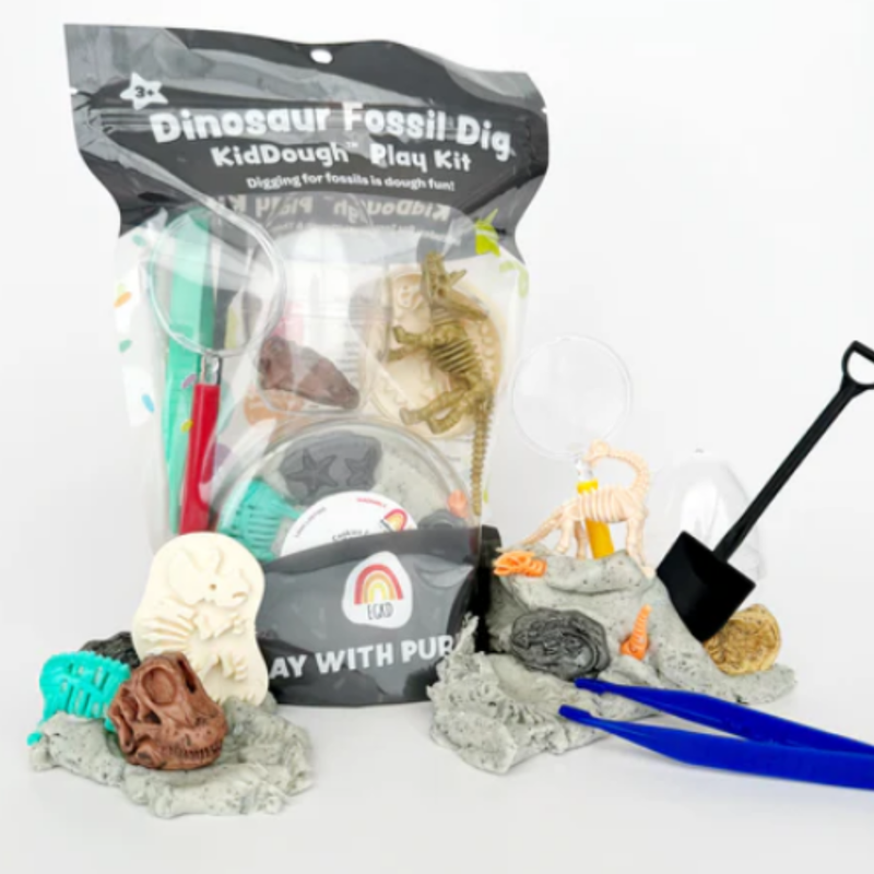 EARTH GROWN KIDDOUGHS DINOSAUR FOSSIL DIG KIDDOUGH PLAY KIT