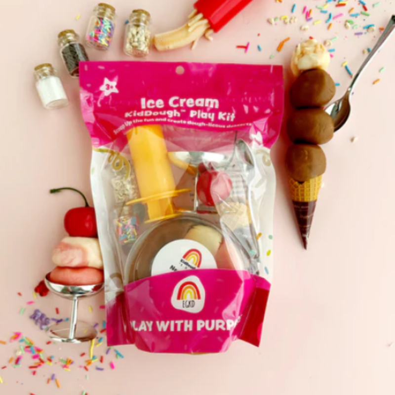 EARTH GROWN KIDDOUGHS ICE CREAM KIDDOUGH PLAY KIT